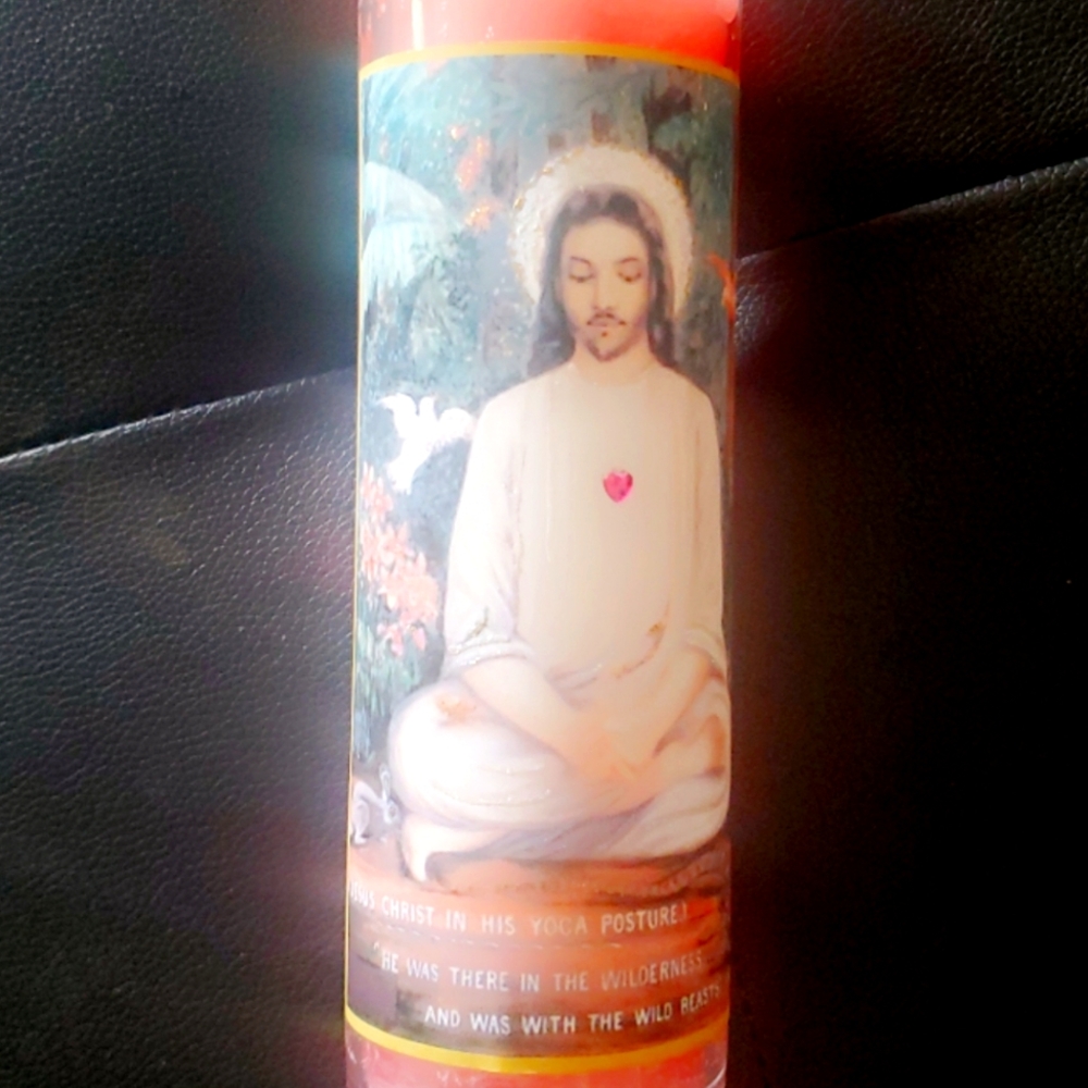 Jesus Lotus Handmade Candle.